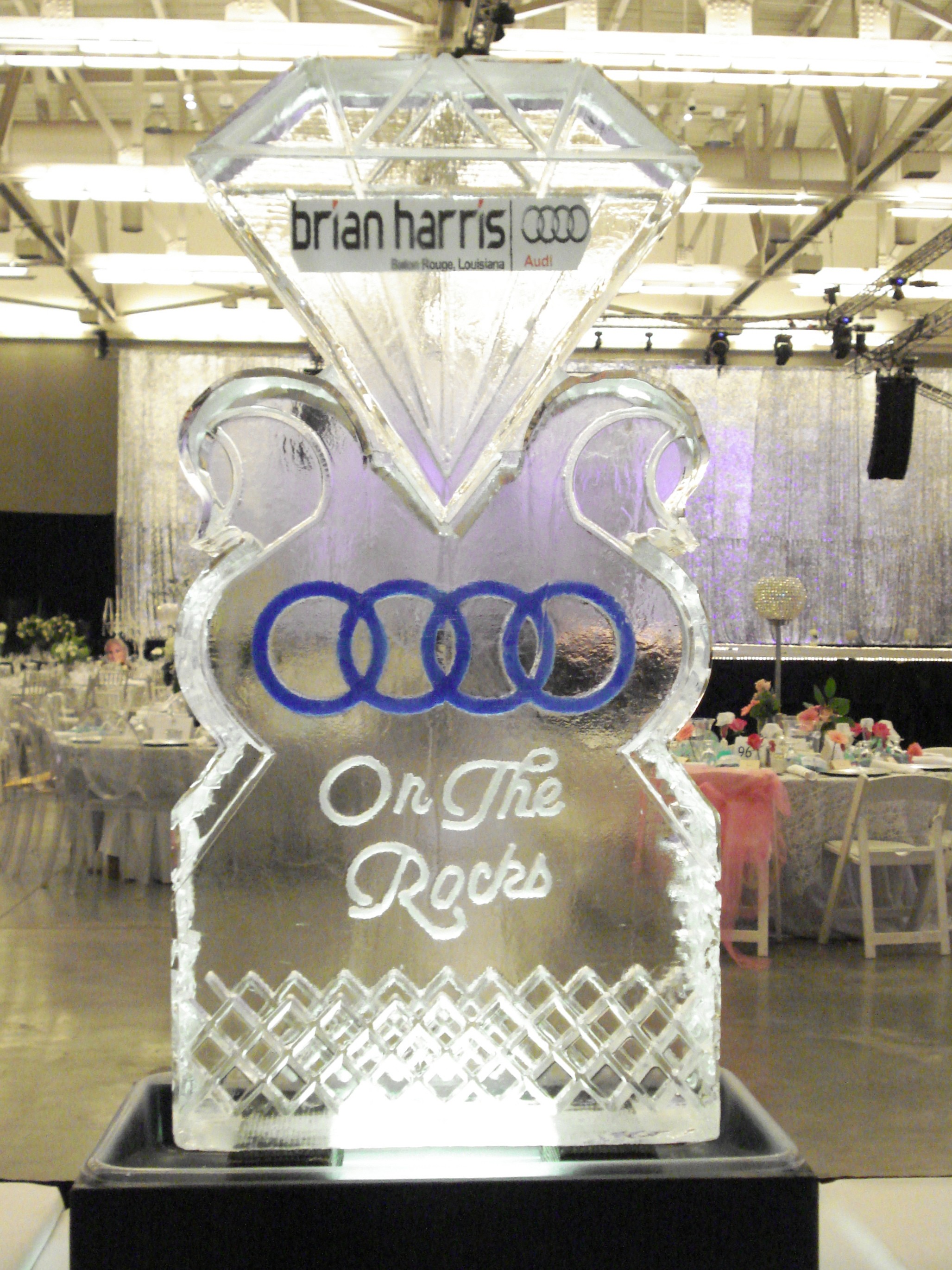 Logos Ice Art Sculptures Ice Slicers Lafayette, LA